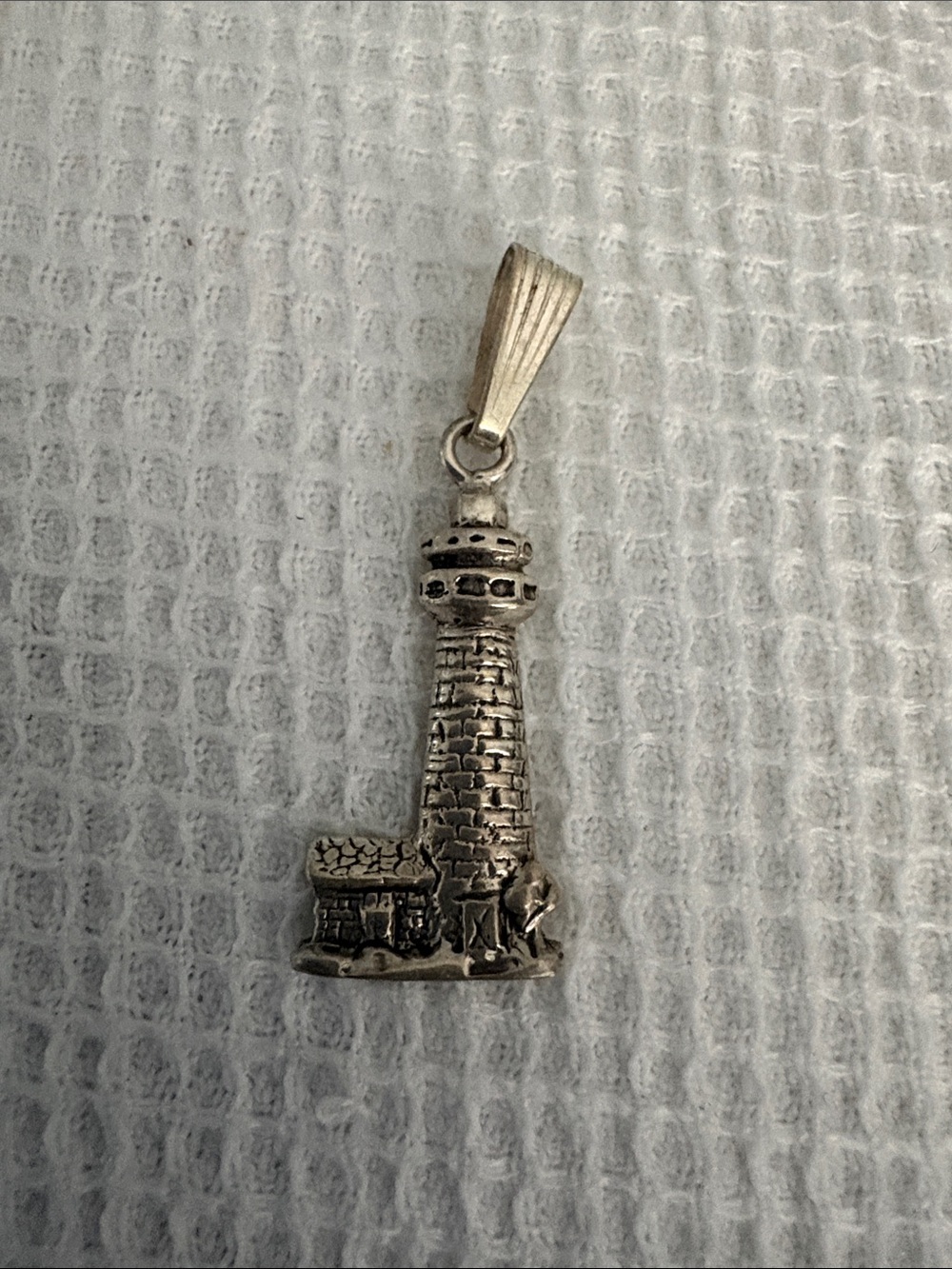 Lighthouse Pendant Charm - Sterling silver